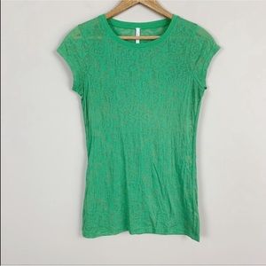 🌿Rue 21 Green Floral Short Sleeve Tee